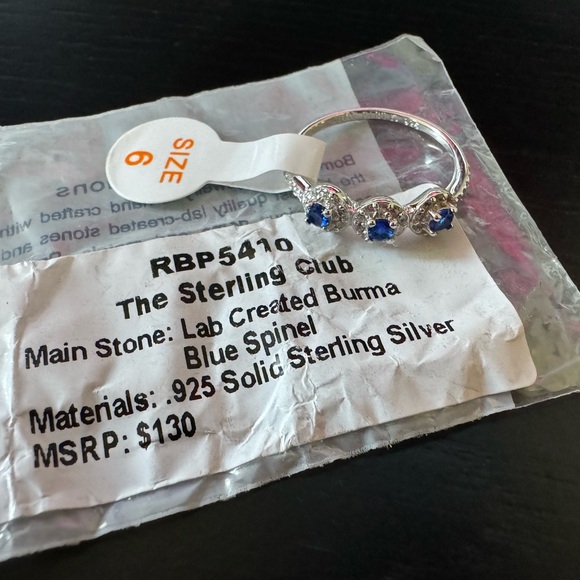 BP Sterling Band with Burma Blue Spinel (RBP 5410) - Picture 8 of 10